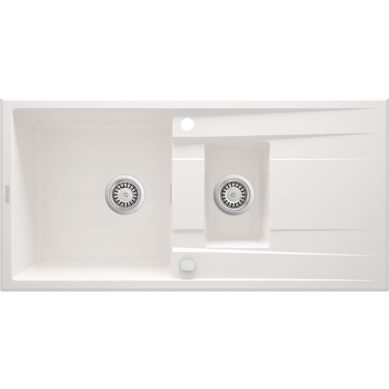 1,5 bodias granta izlietne ar izlietni Eridan 1000 x 500 x 208 alabastrs