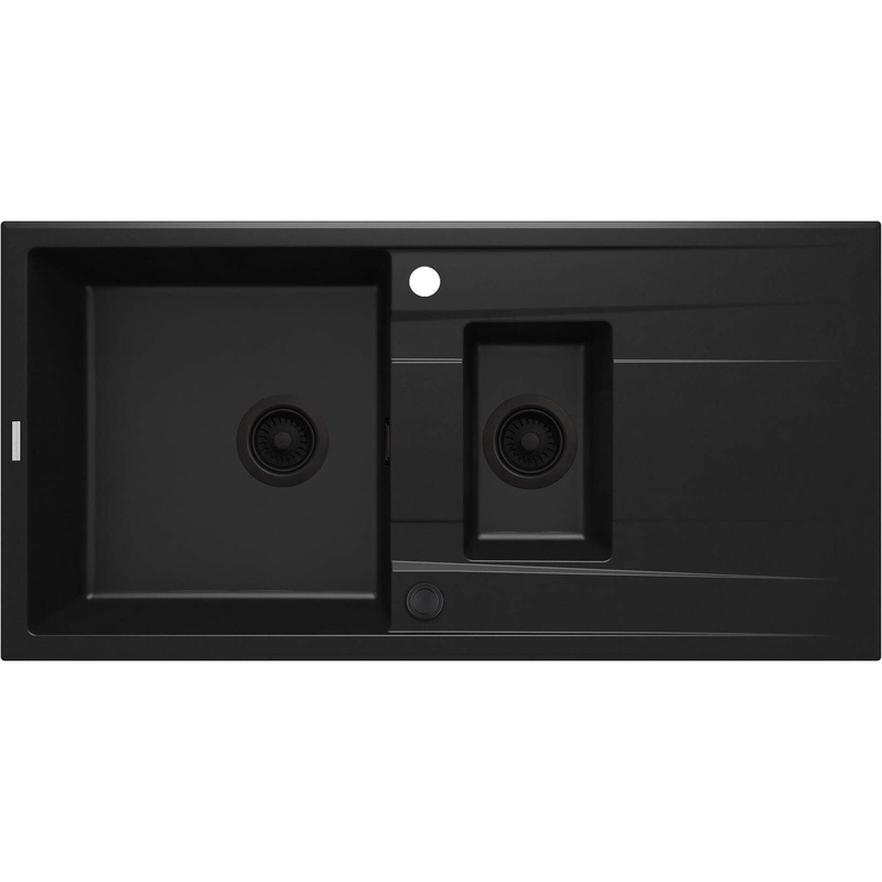 1,5 bodias granta izlietne ar izlietni Eridan 1000 x 500 x 208 grafta metlisks