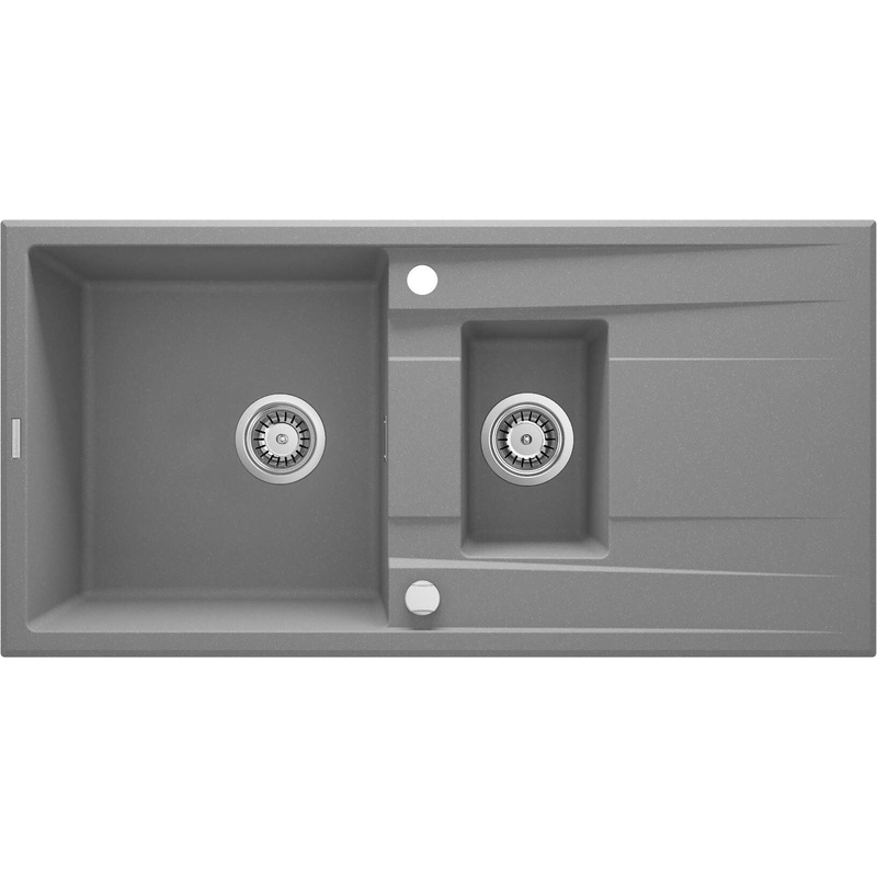 1,5 bodias granta izlietne ar izlietni Eridan 1000 x 500 x 208 metliski pelka