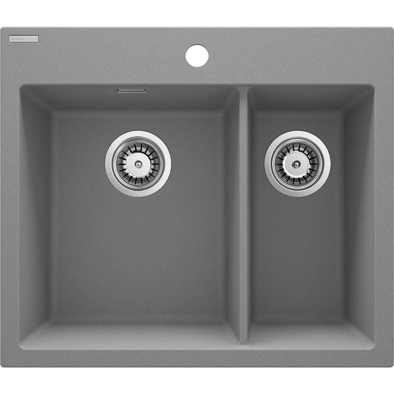 1,5 bodias granta izlietne Eridan 600 x 520 x 203 metliski pelka