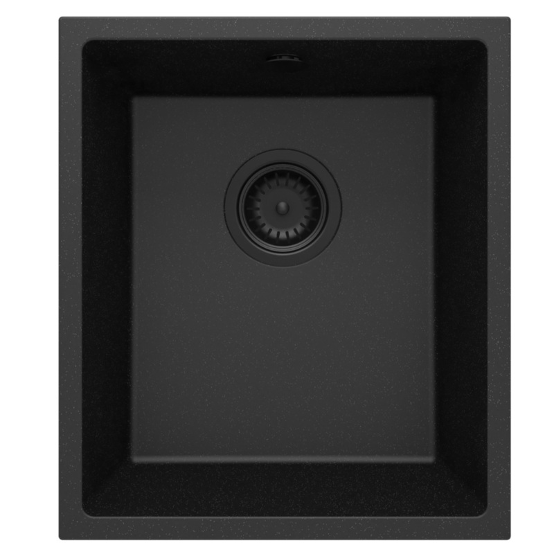 1-bodas granta izlietne ar iebvtu izlietni Corda 380 x 440 x 200 grafta metlisks