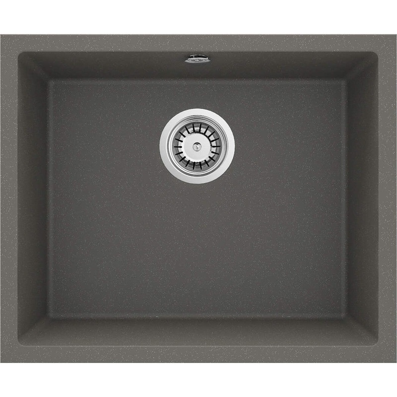 1-bodas granta izlietne ar iebvtu izlietni CORDA 540 x 440 x 200 antracts metlik