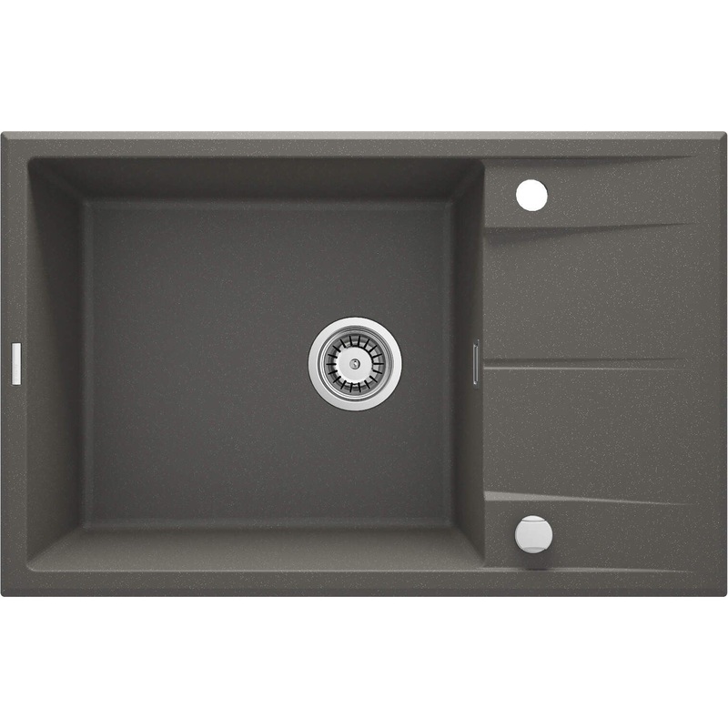 1 bodas granta izlietne ar izlietni Eridan 780 x 500 x 210 antracta metlika