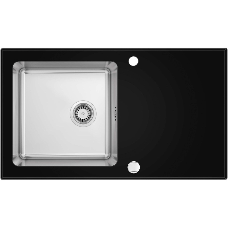 1 bodas stikla trauda izlietne ar izlietni