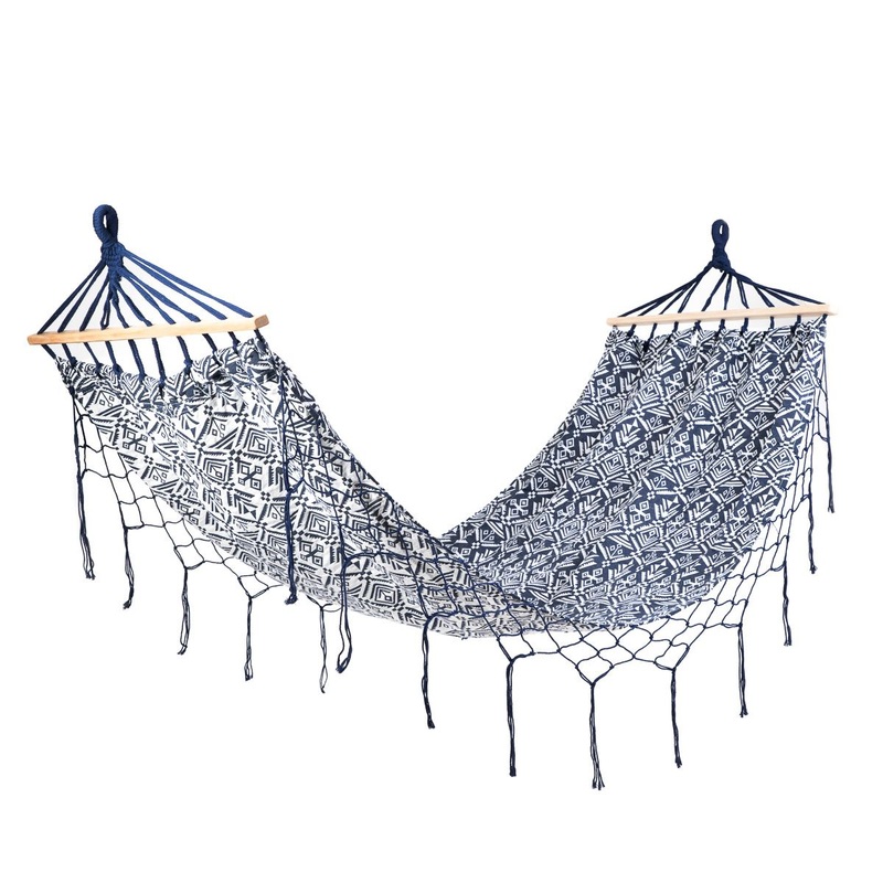 WOBBLE putkls tumi zils un balts ar etnisku rakstu 100×200 cm