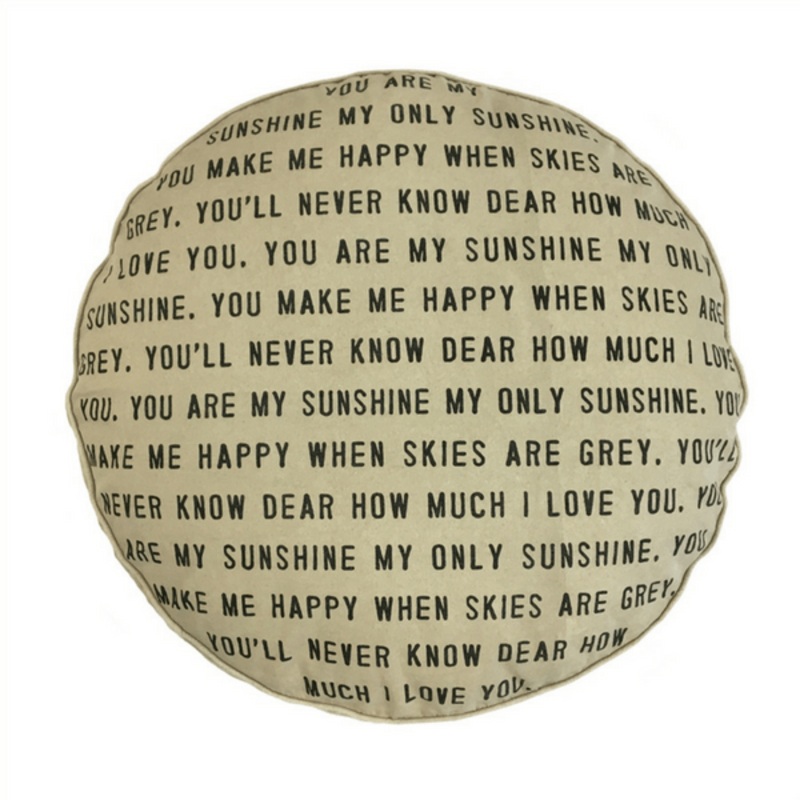 You Are My Sunshine with Polka Dots Pouf