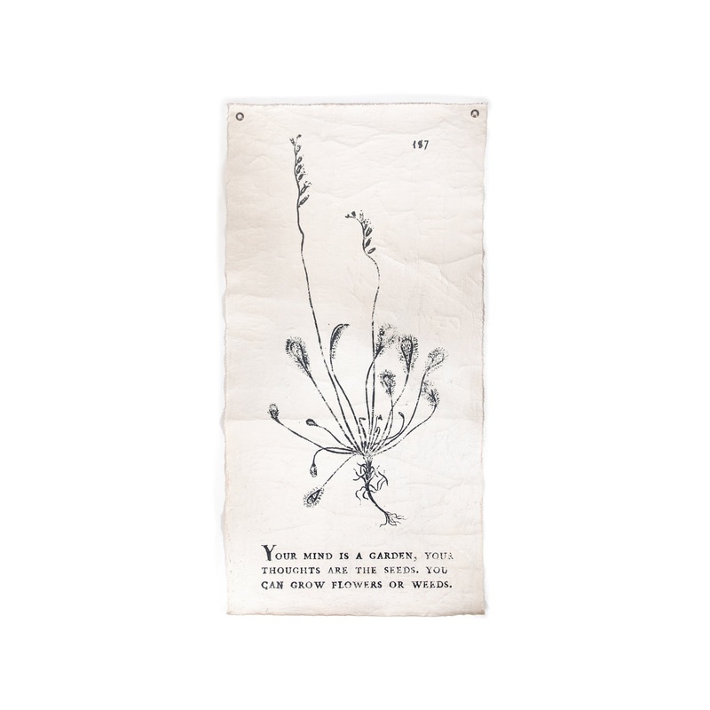 Your Mind Is A Garden- Botanical Wall Tarp