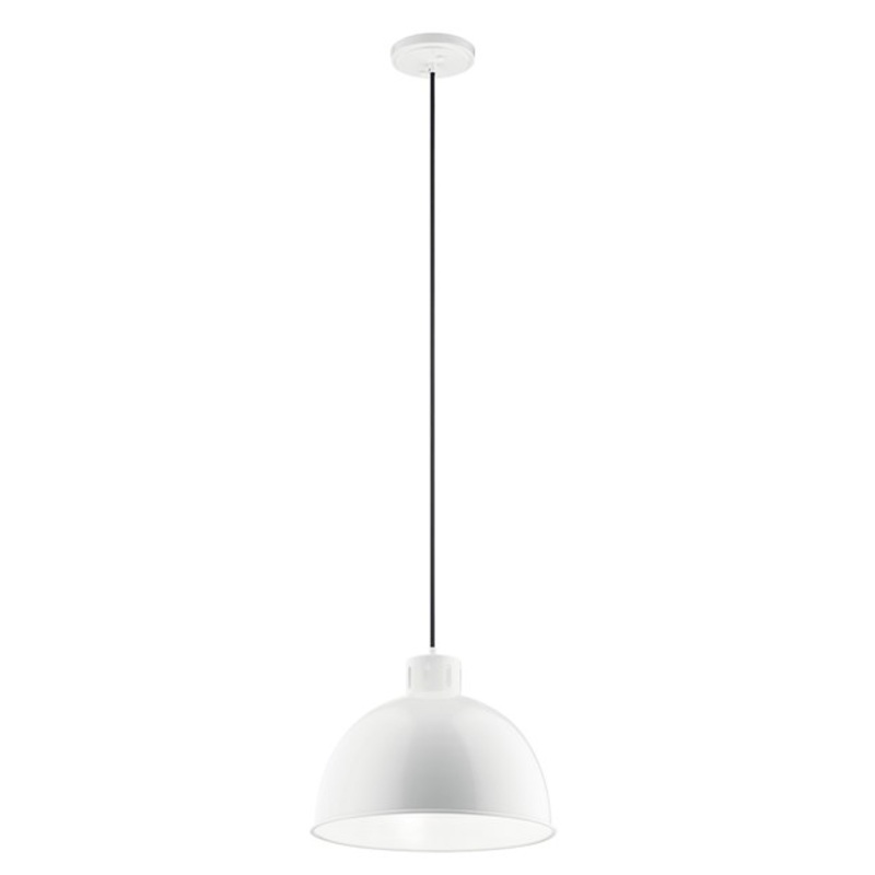 Zailey 12.5″ 1 Light Pendant White – IN STOCK