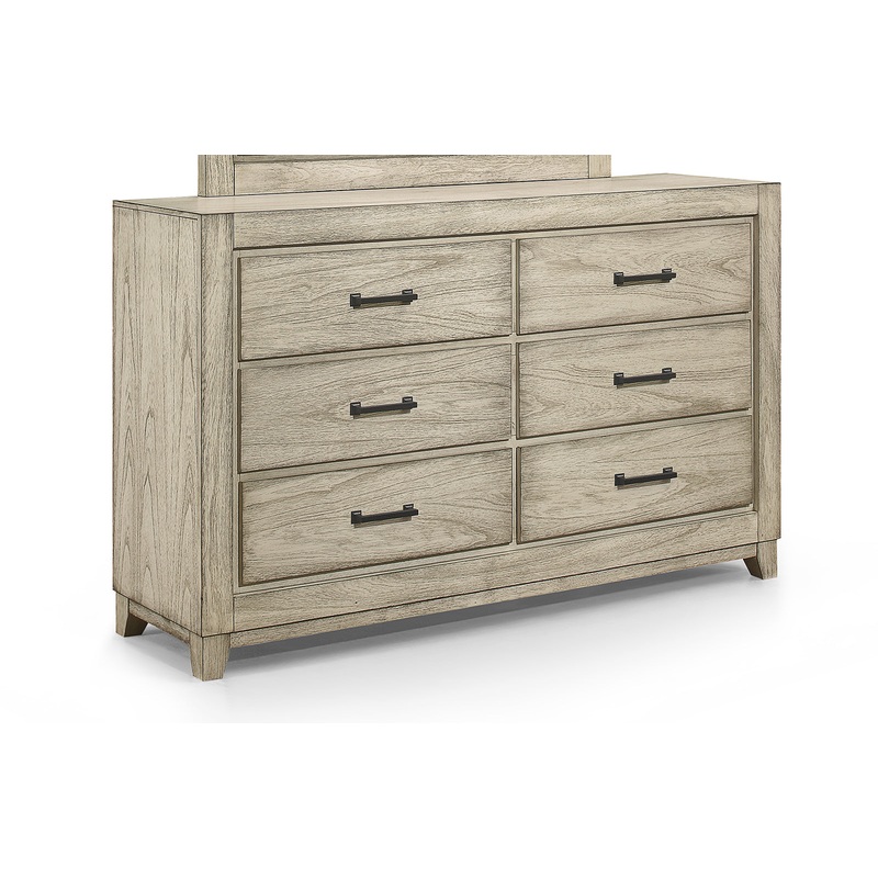 Ashland 6 Drawer Dresser in Rustic White