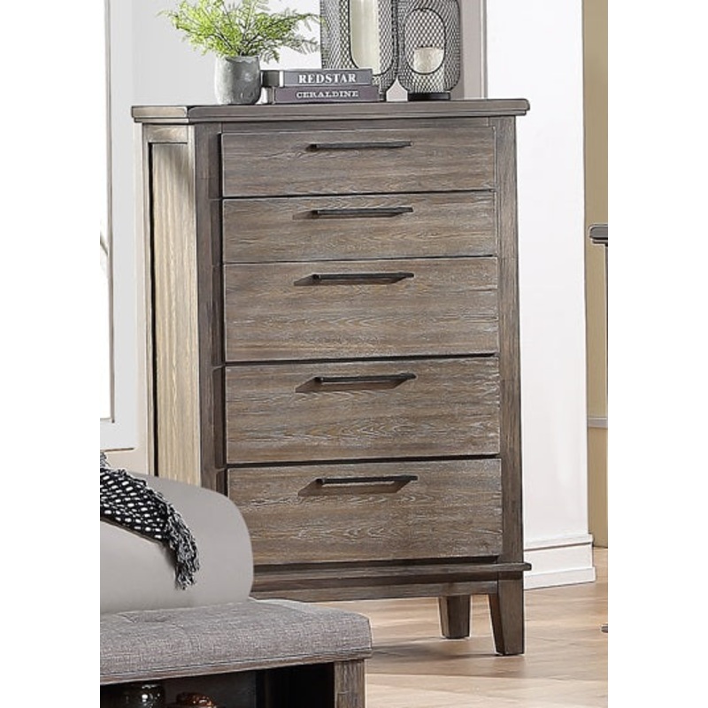 Cagney 5 Drawer Chest in Vintage Gray