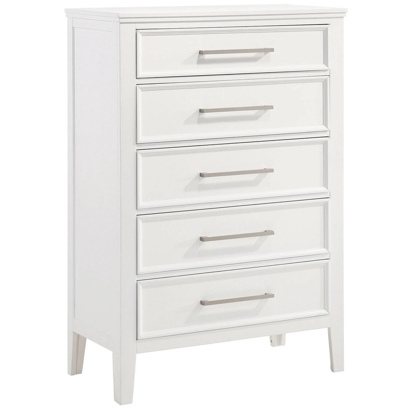 New Classic Furniture Andover 5 Drawer Chest in White
