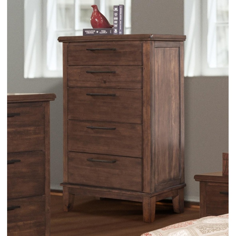 New Classic Furniture Cagney Lift Top Chest in Chestnut