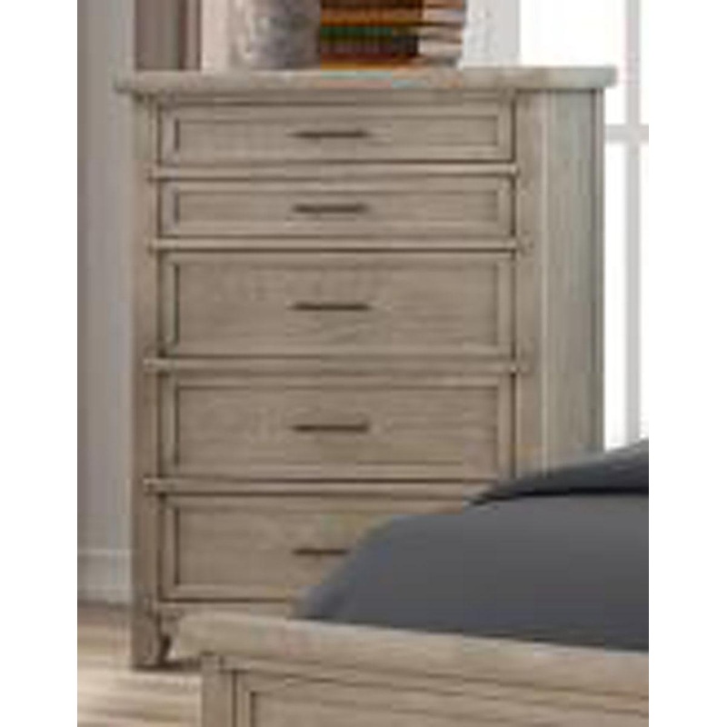 New Classic Furniture Fairfax 5 Drawer Lift Top Chest in Driftwood