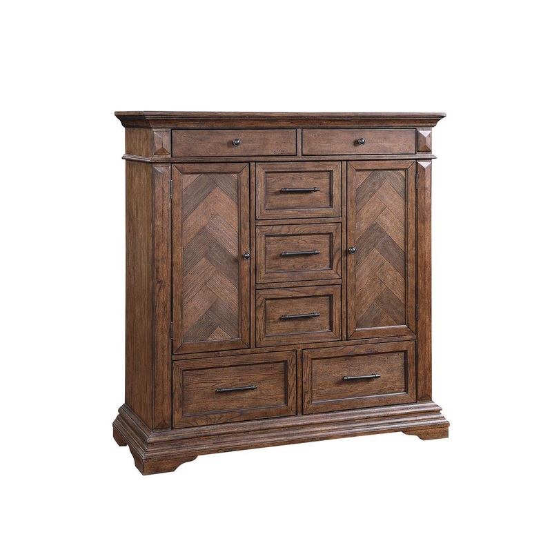 New Classic Furniture Mar Vista Door Chest in Brushed Walnut