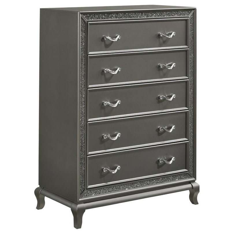 New Classic Furniture Park Imperial 5 Drawer Chest in Pewter