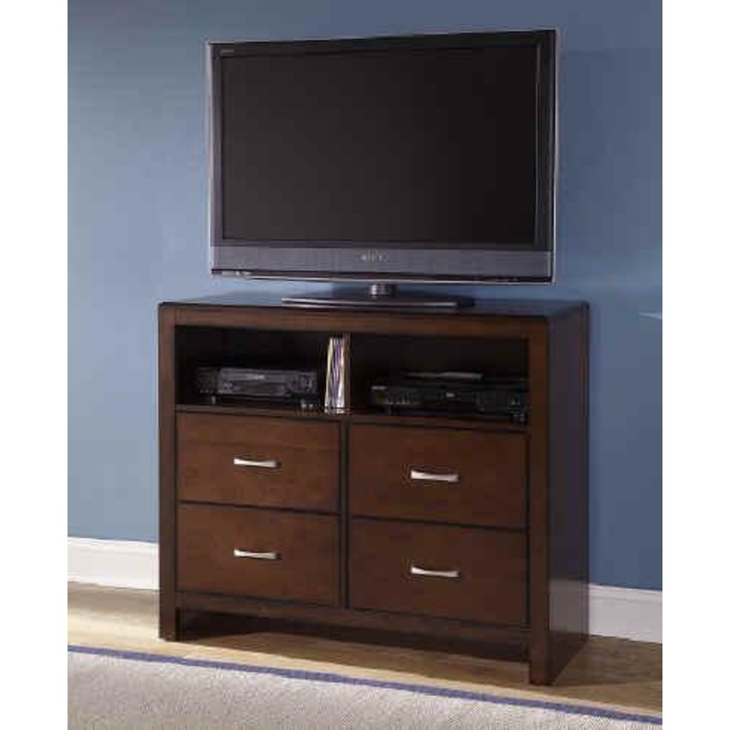 New Classic Kensington 4 Drawer Media Chest in Burnished Cherry