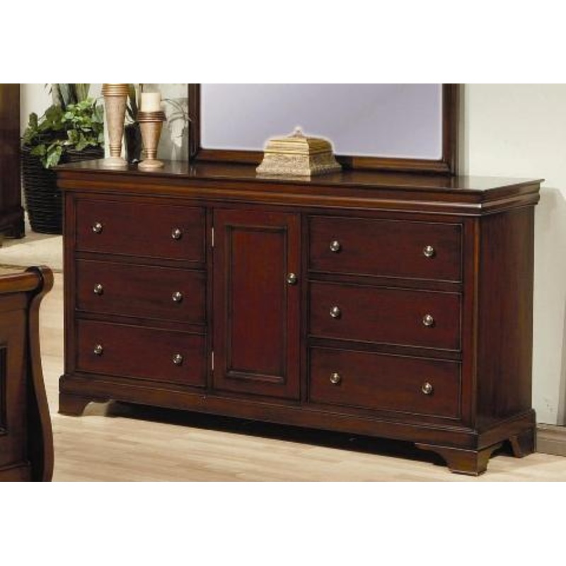Versaille 6 Drawer Dresser in Bordeaux