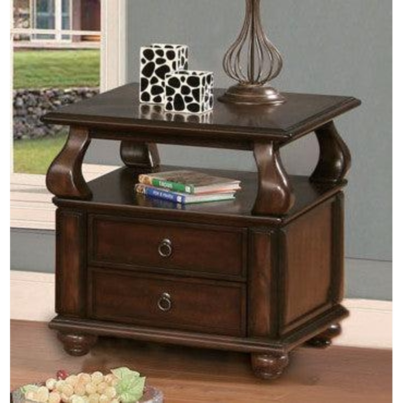 Acme Amado End Table in Espresso 80012