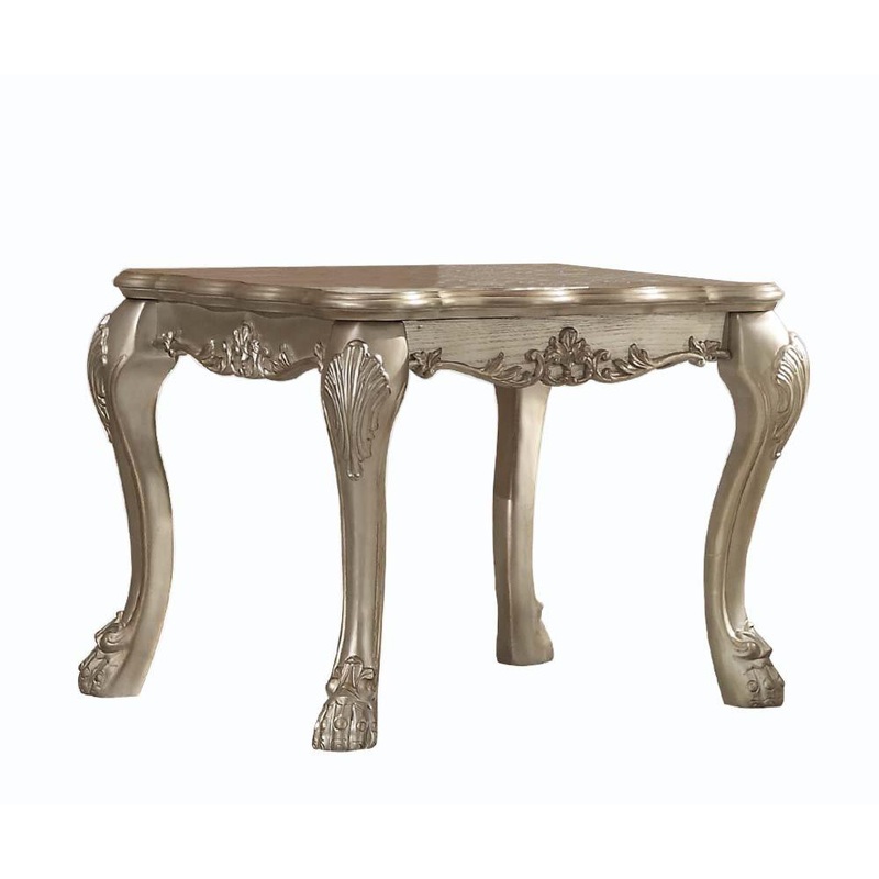 Acme Dresden End Table in Gold Patina 83161