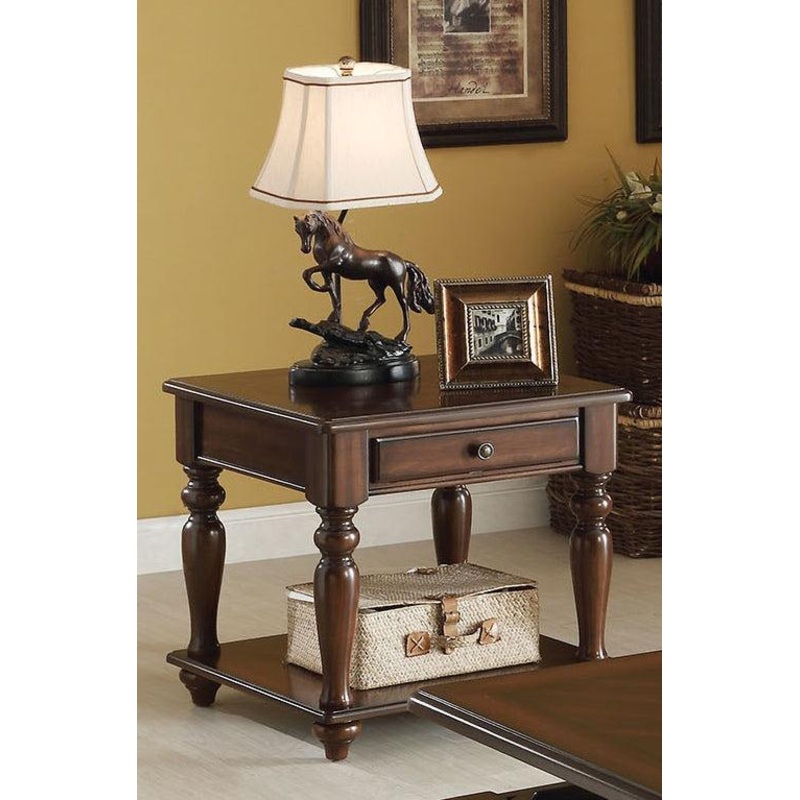 Acme Farrel End Table in Walnut 82746