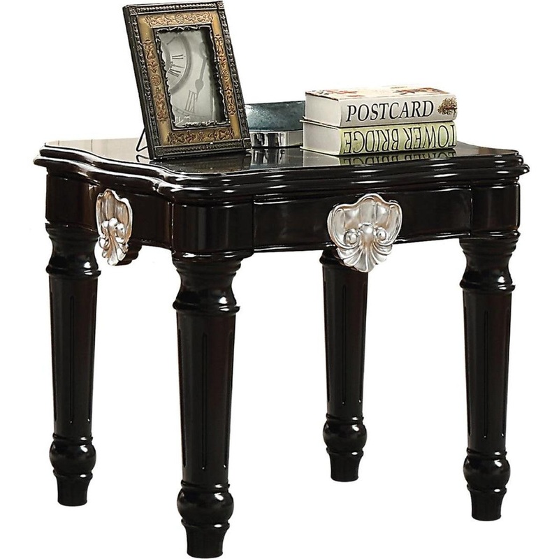 Acme Furniture Ernestine End Table in Black 82112