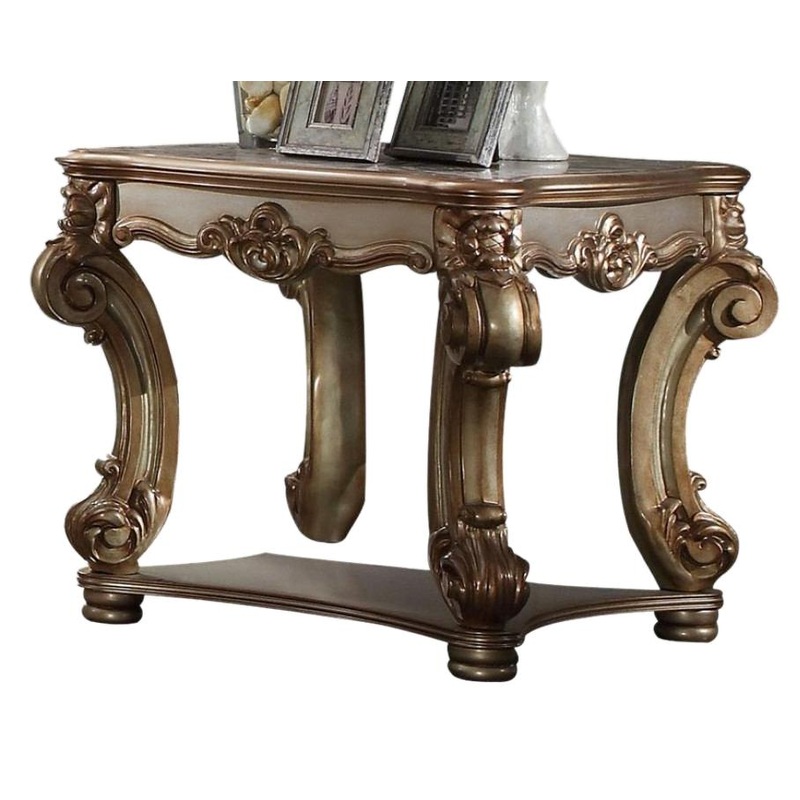 Acme Vendome End Table in Gold Patina 83121