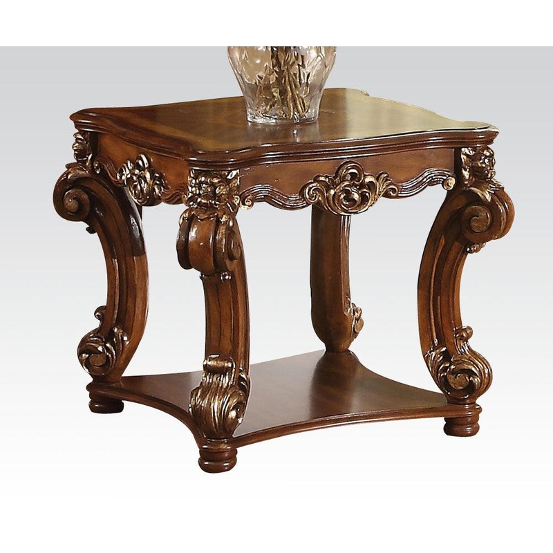 Acme Vendome Square End Table in Cherry 82001