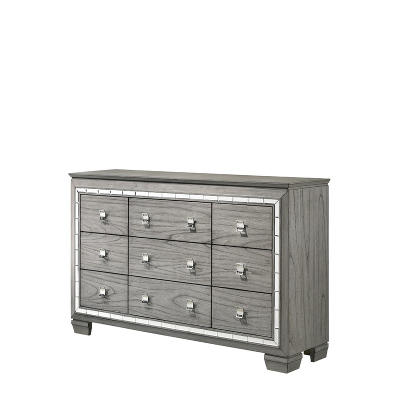 Antares Light Gray Oak Dresser