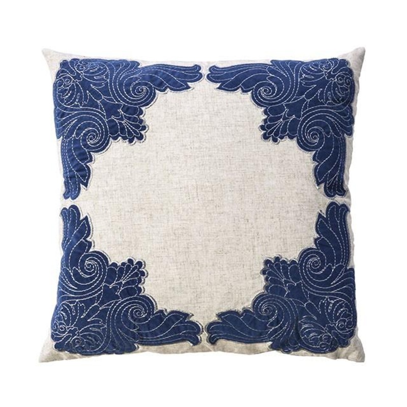 Beth Natural/Indigo 20″ X 20″ Pillow, Natural & Indigo (2/CTN)