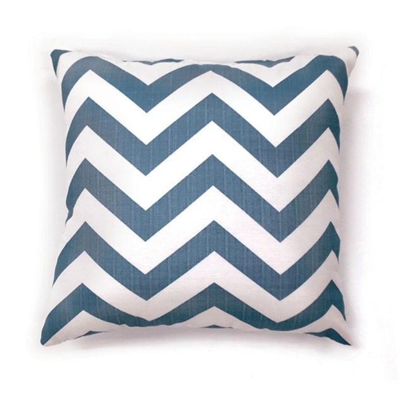 ZOE 18″ X 18″ Pillow, Blue Chevron (2/CTN)