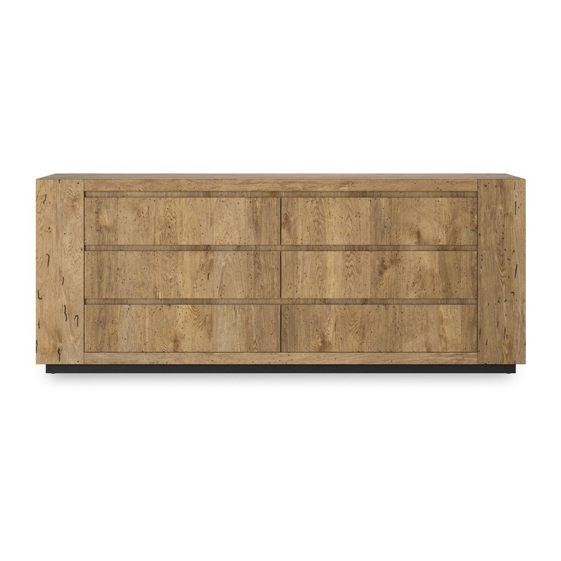 Abaso 6 Drawer Dresser – Rustic Wormwood Oak