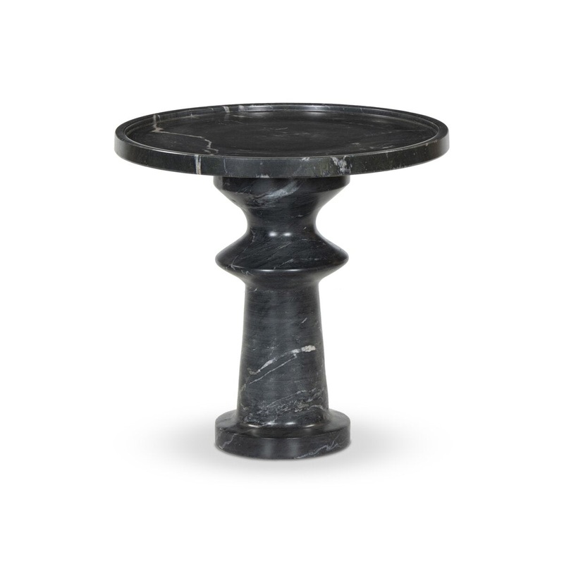 Skylar End Table – Black Marble