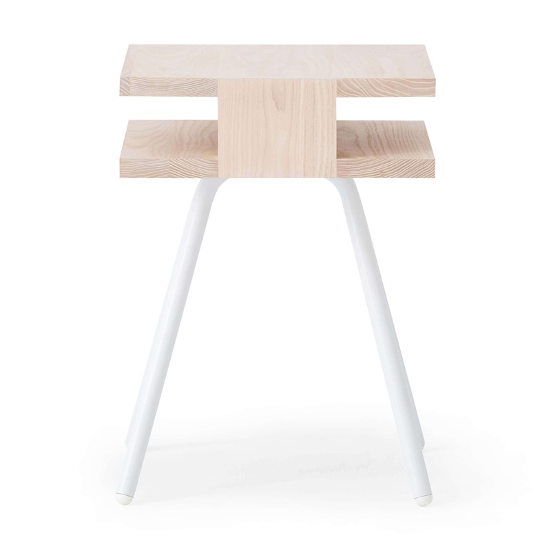 Steel Wood Side Table