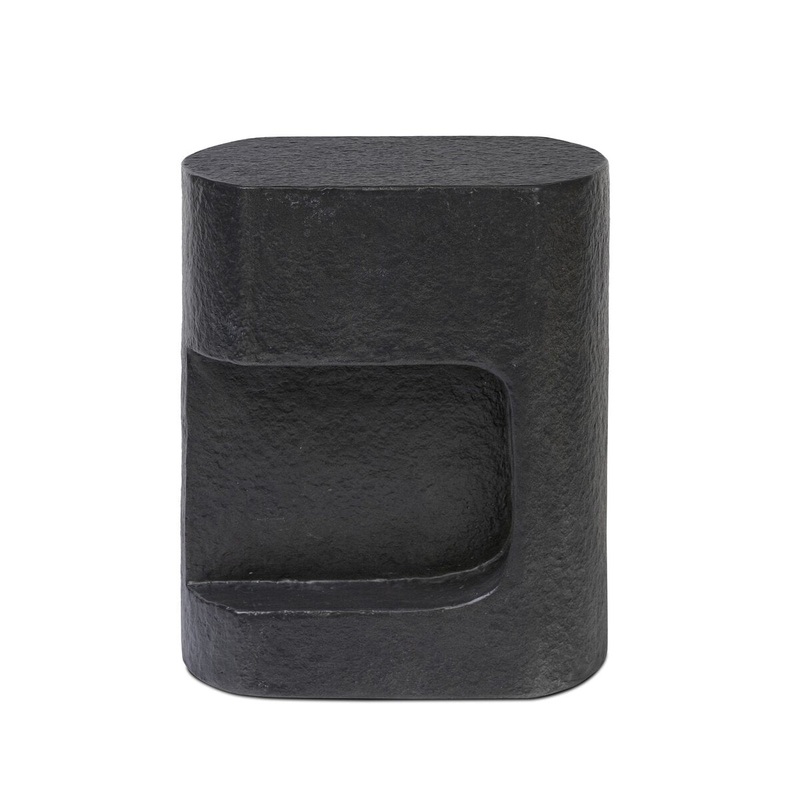 Clementine End Table – Distressed Graphite Concrete