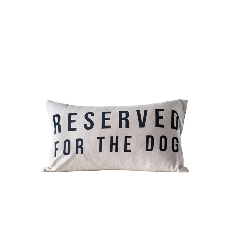 Reserved For The Dog Cotton Pillow