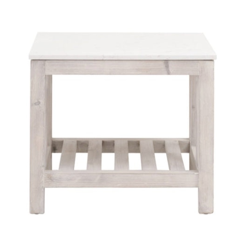 Spruce End Table – White Wash Pine