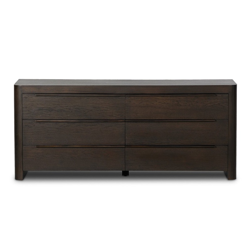 Bruce 6 Drawer Dresser – Espresso Oak Veneer