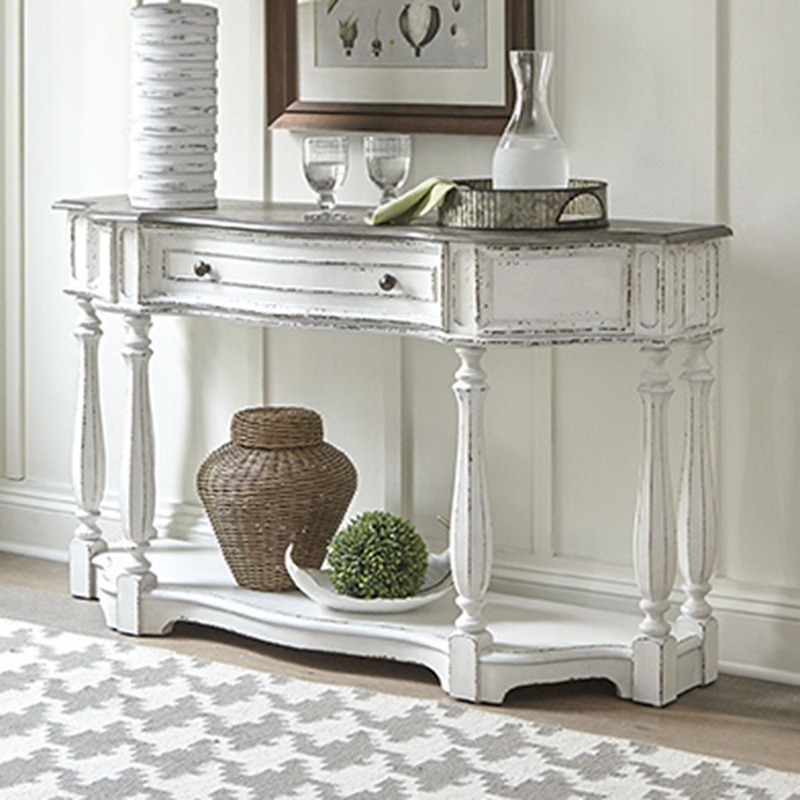 Magnolia Manor – Hall Console Table – White