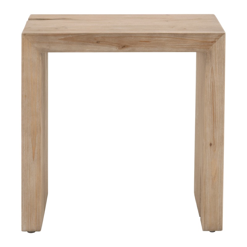 Reed End Table – Smoke Gray Pine