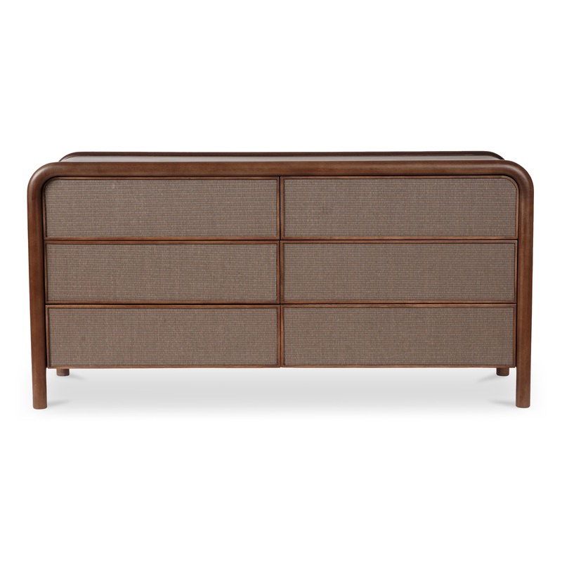 Rye 6 Drawer Dresser Warm Brown