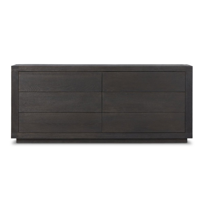 Warby 6 Drawer Dresser – Worn Black Veneer