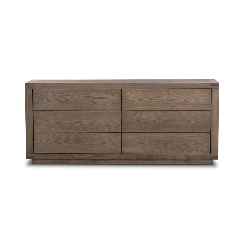 Warby 6 Drawer Dresser – Worn Oak Veneer