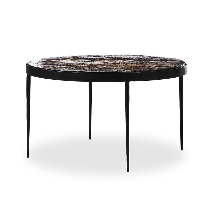 Yoko Nesting Large Table – Smoked Brown Cast Glass
