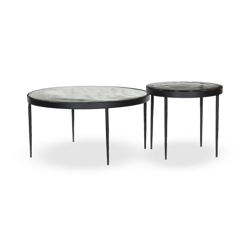 Yoko Nesting Tables – Clear Cast Glass