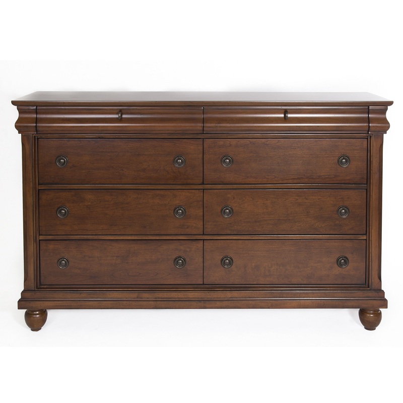 Rustic Traditions – 8 Drawer Dresser – Dark Brown