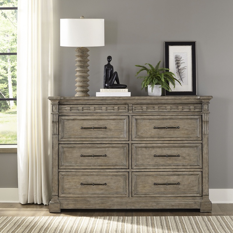 Town & Country – 8 Drawer Dresser – Medium Brown