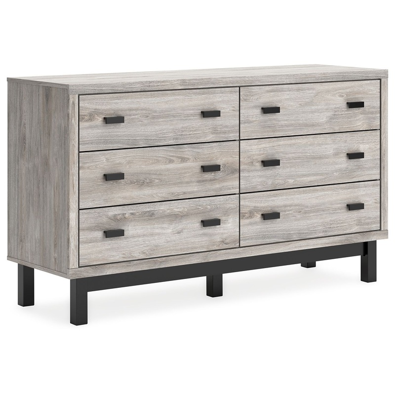 Vessalli – Black / Gray – Six Drawer Dresser