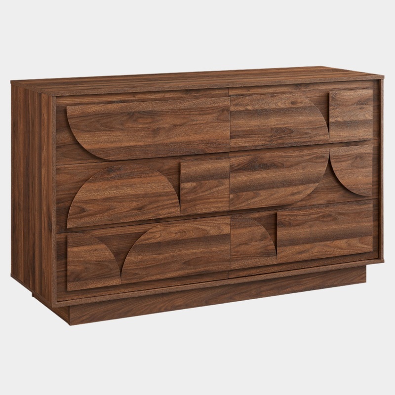 Bulwark 6-Drawer Dresser in Walnut
