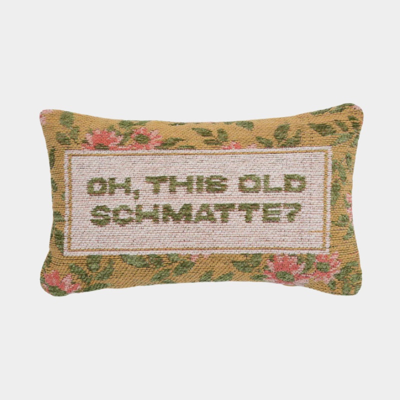 Oh, This Old Schmatte Jacquard Cotton Pillow