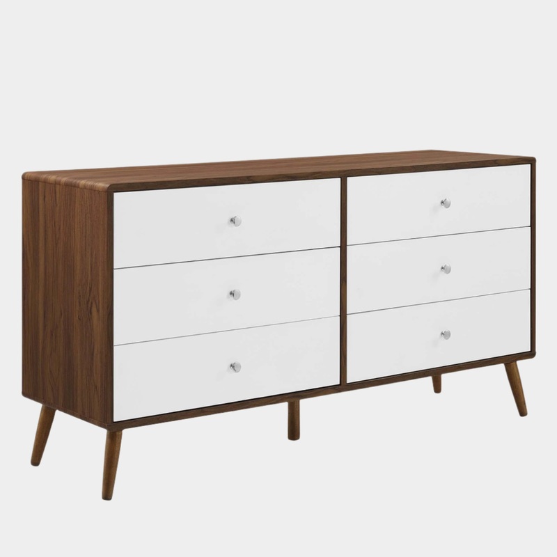 Transmit 60″ Dresser in Walnut White